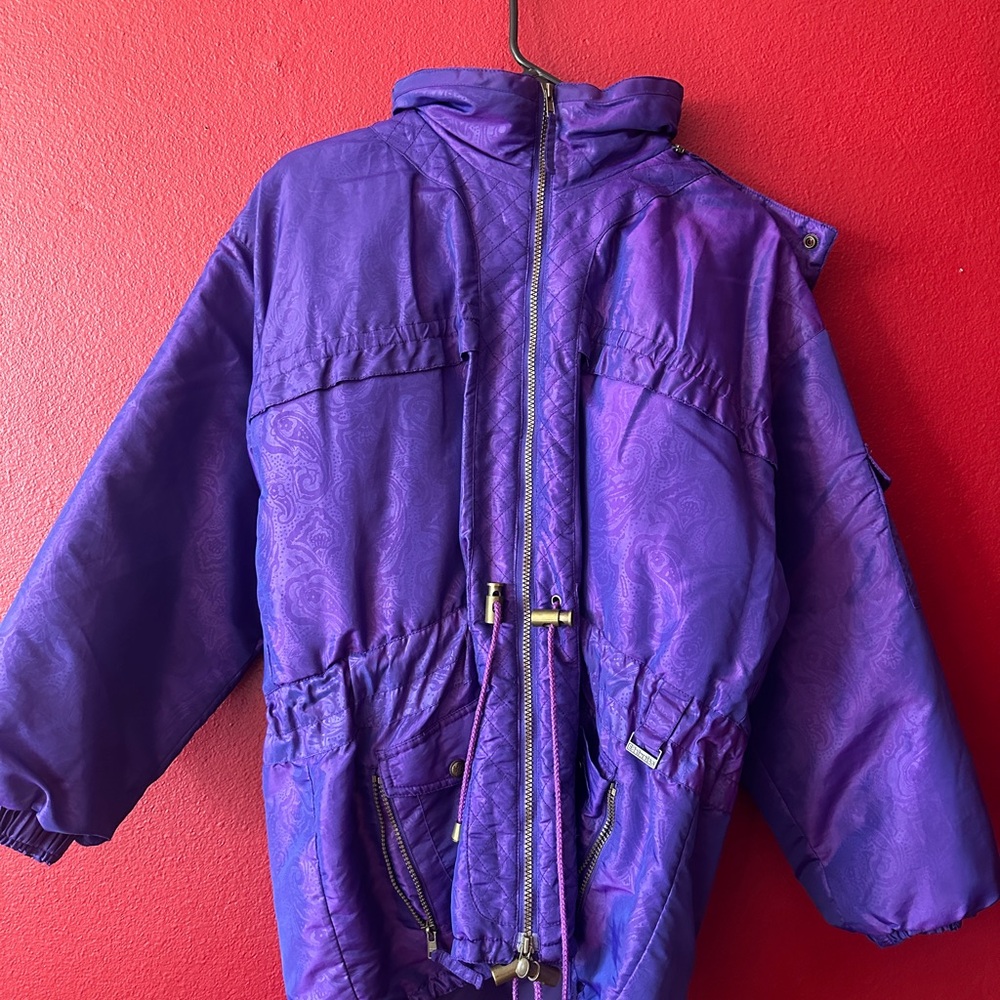 Edelweiss vintage  Vibrant Purple small Puffer Jacket